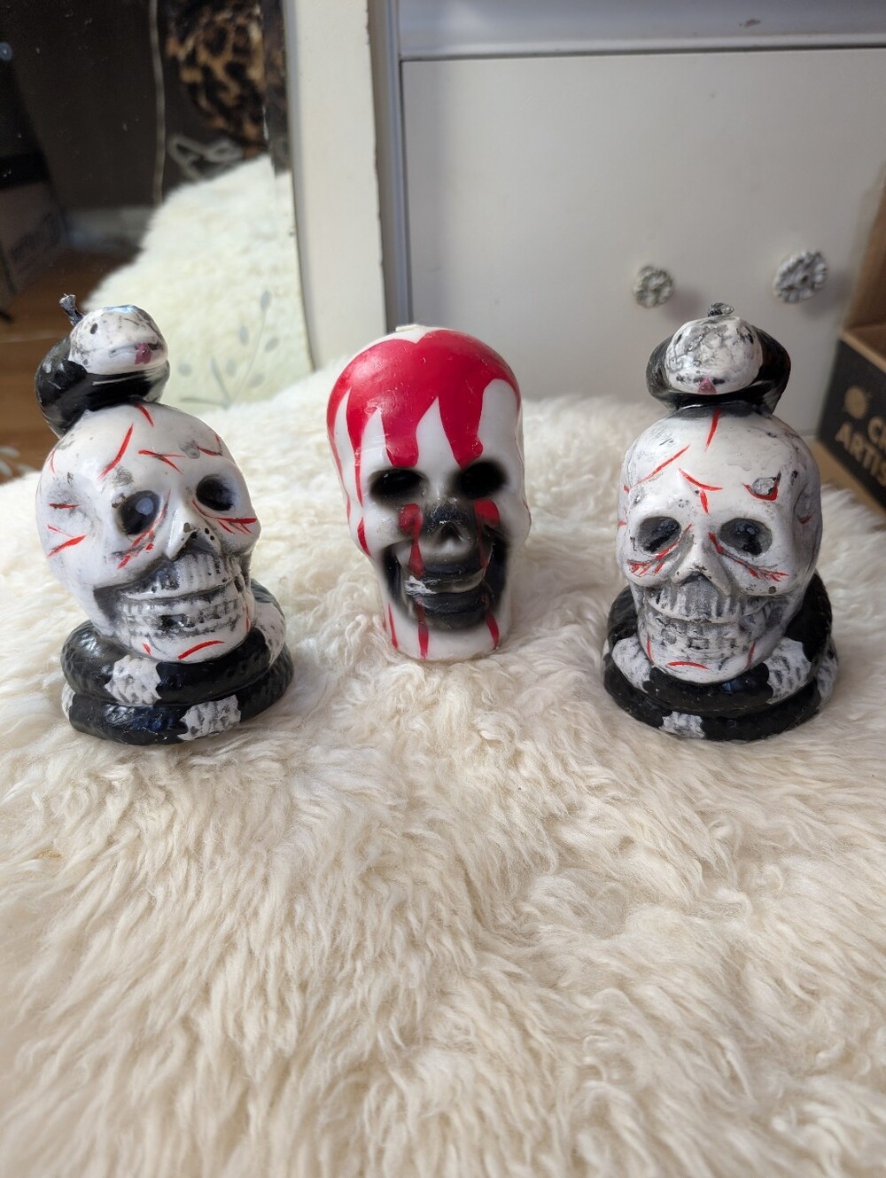 Bundle Of 3 Skull Candle